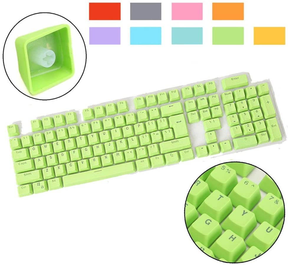 hudiemm0B Mechanical Keyboard Doubleshot PBT Spacebar 104 Keycap Backlit for Cherry MX Orange