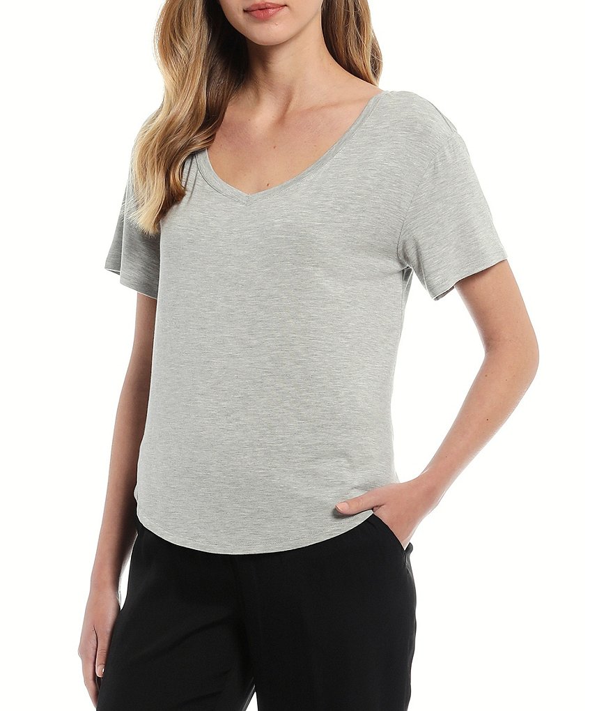 VAN WINKLE & CO. Solid Jersey Knit Sleep Tee