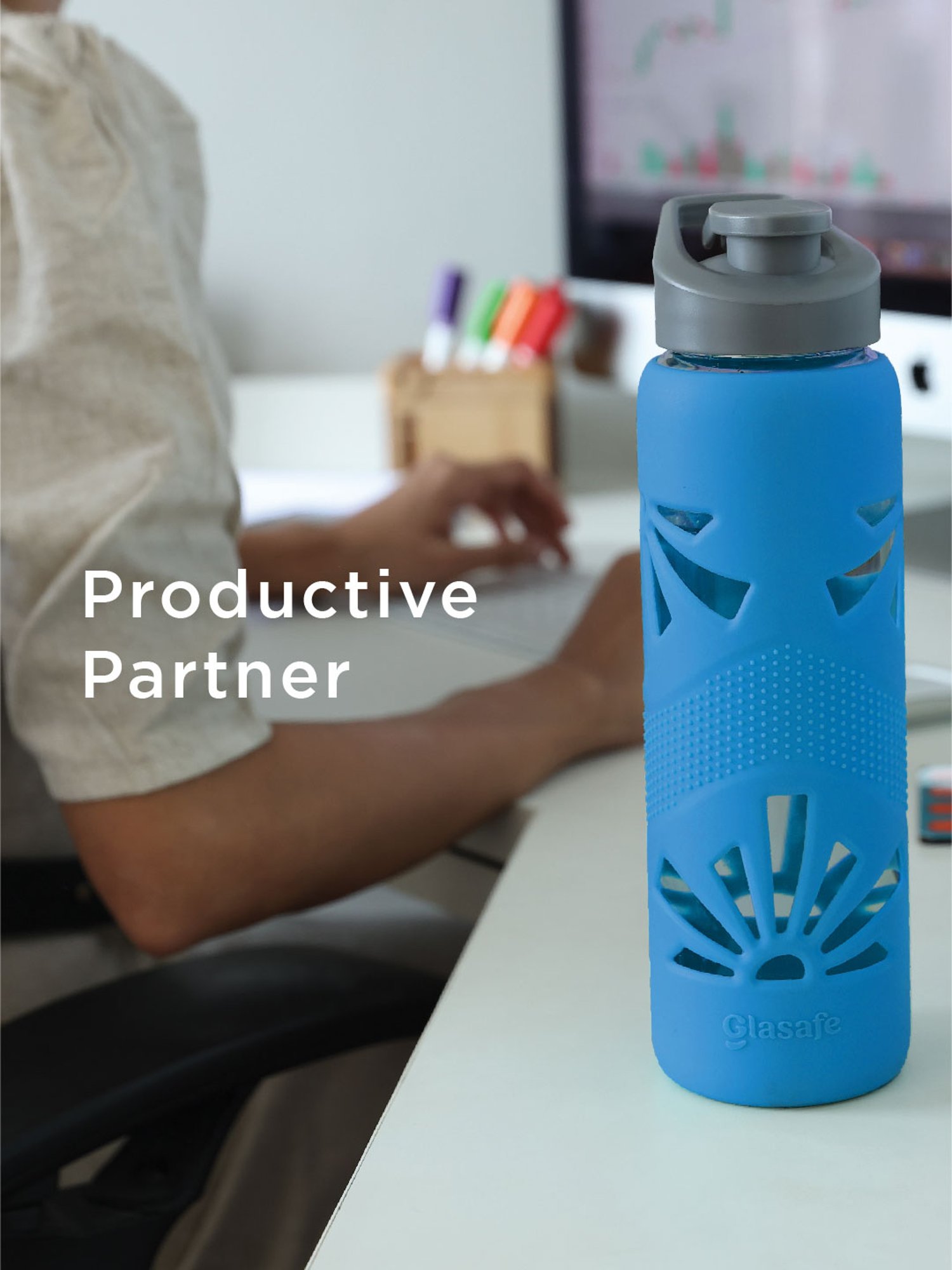 Glasafe Desk Munch Tranquil Teal Borosilicate Tiffin Combo