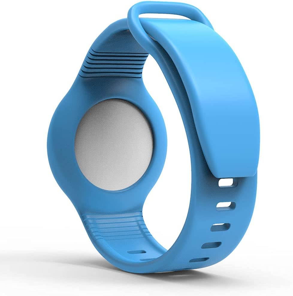 5 Pack Silicone Bands Compatible for AirTags, Silicone Bracelet for AirTag Finder Location Tracker Holder with Silicone Wrist Straps, Easy to Attach for Toddler Baby, Kid, Children, Old Man