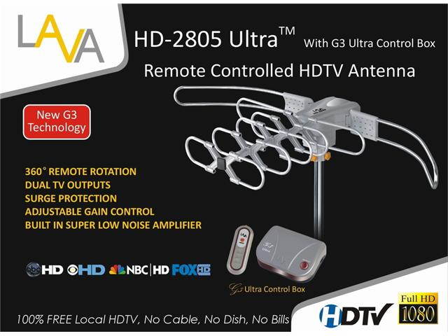 HD-2805 Ultra Remote Controlled HDTV Antenna with G3 Control box