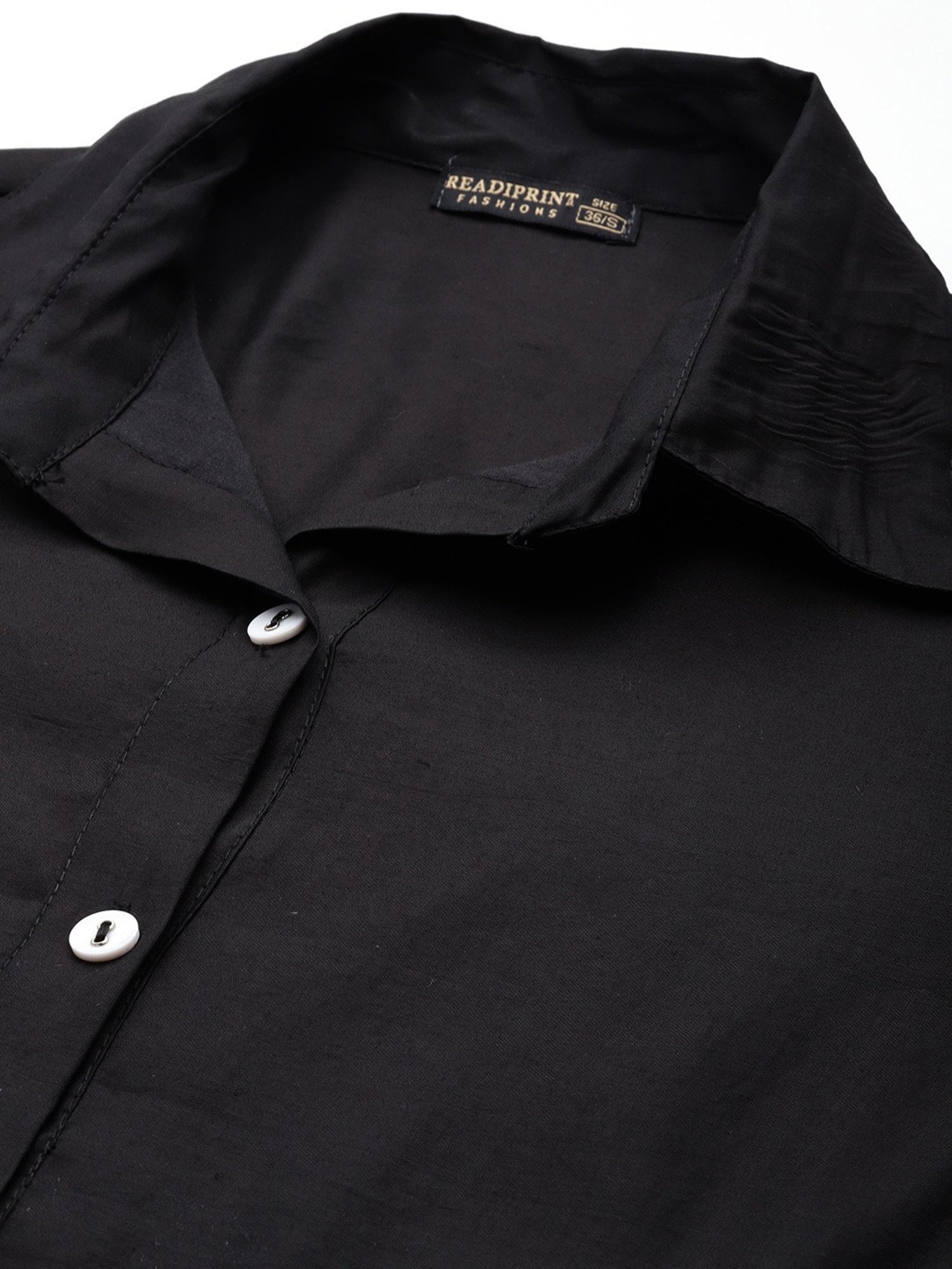 READIPRINT FASHIONS Black Embroidered Shirt Pant Set