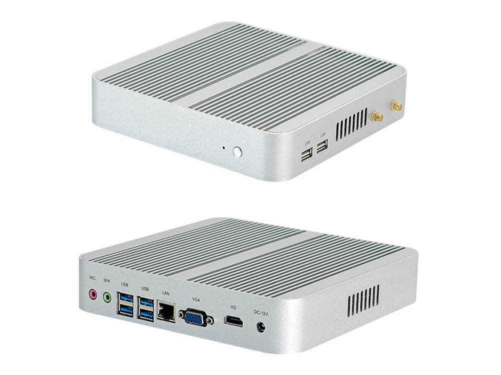 Fanless Mini PC Intel Core i3 8145U Mini Computer 2*DDR4 mSATA M.2 NVMe WIN10 Mini PC with HD VGA USB 16GB Ram 128GB SSD