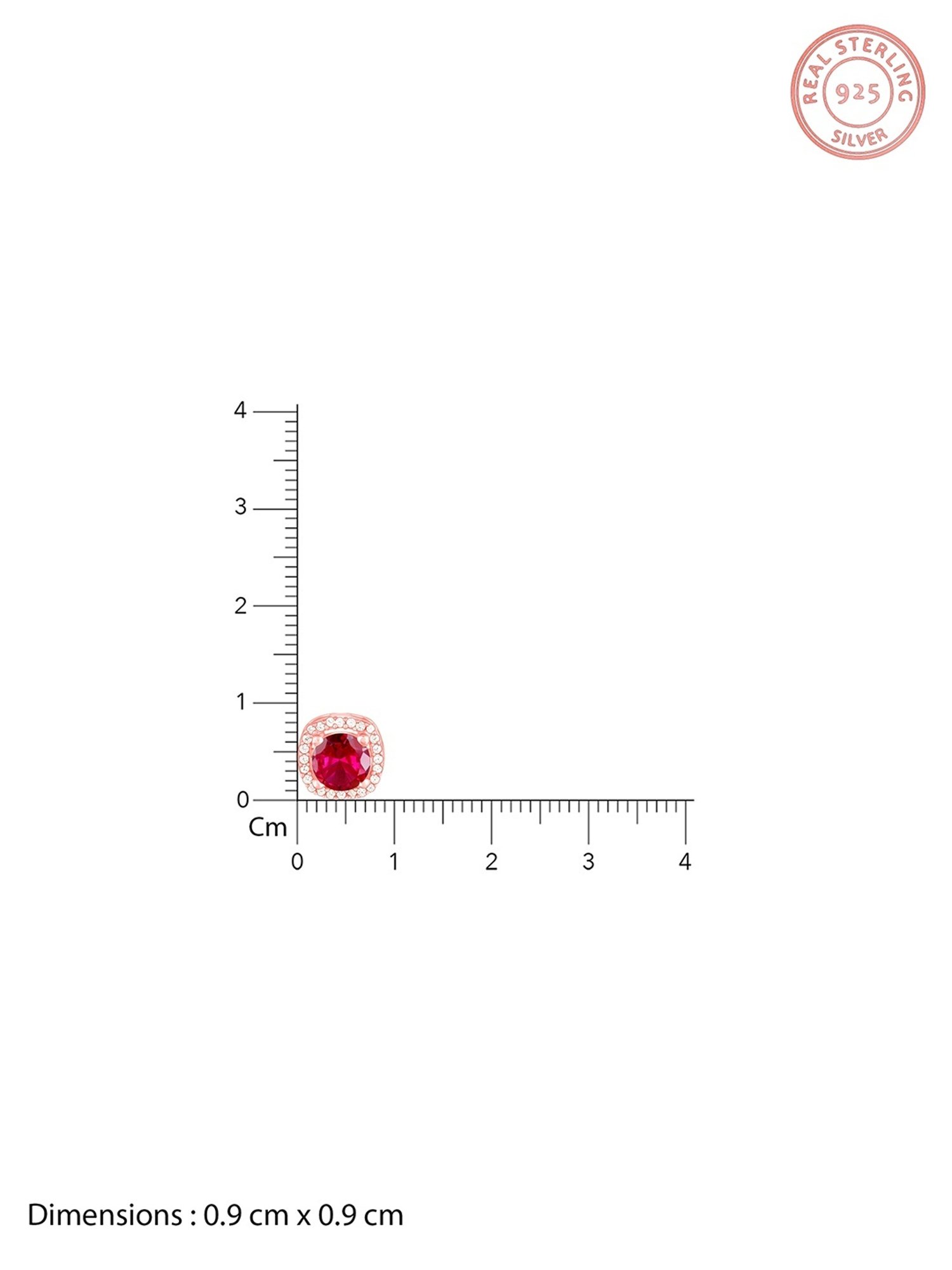 GIVA 92.5 Sterling Silver Rose Gold Classy Pink Stud Earrings