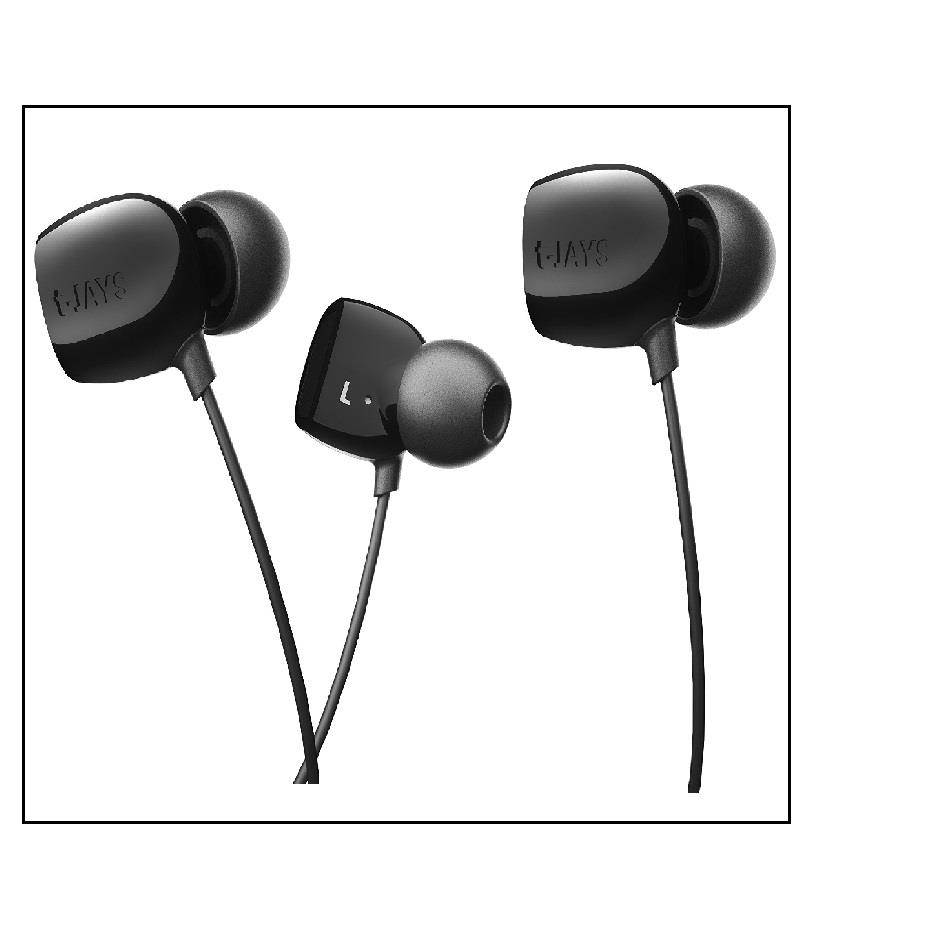 Jays t-jays Two In-Ear Earphones with 10mm Speaker, Black #T00077