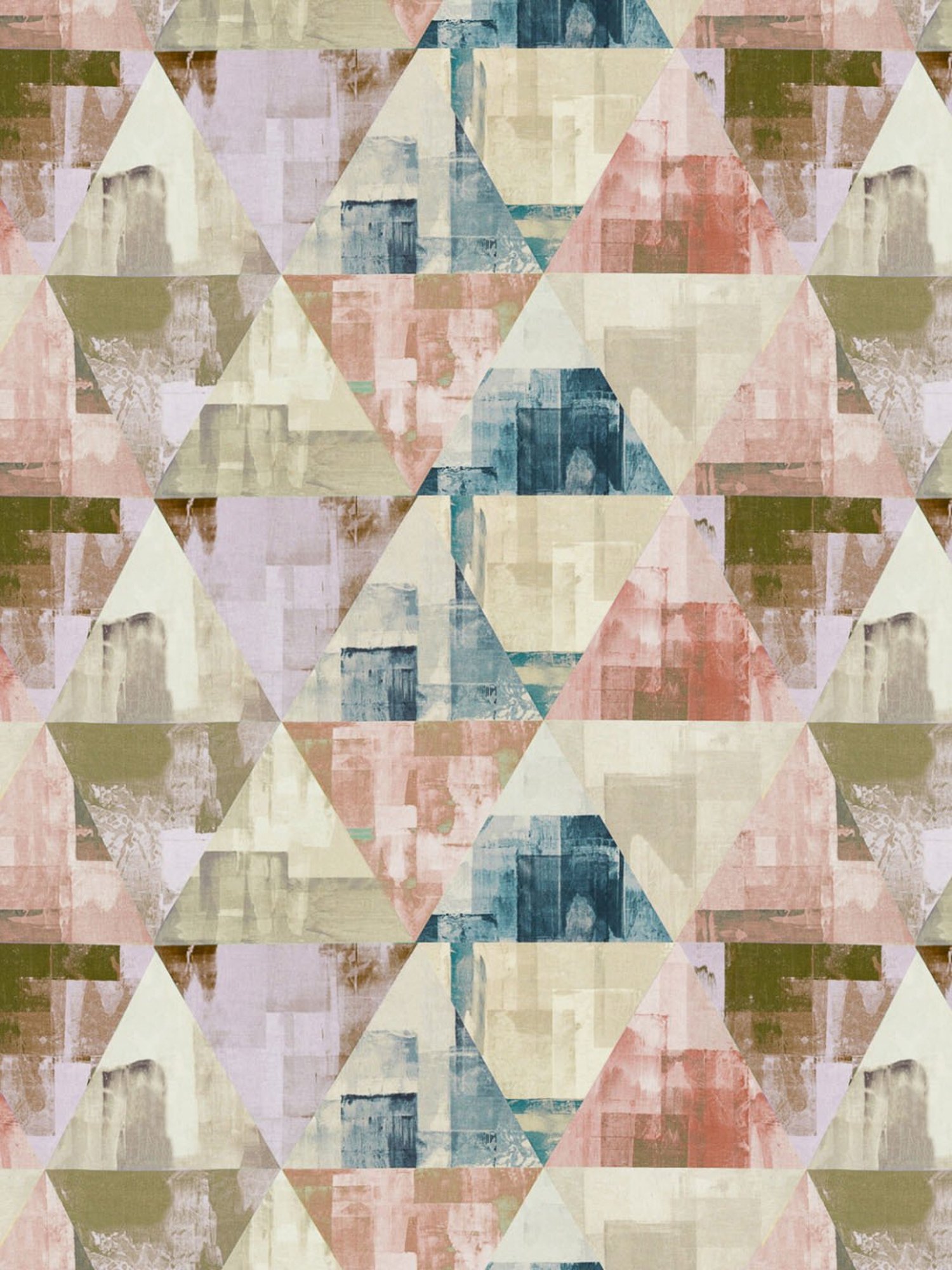 Swayam Cream & Blue Printed Faux Silk Door Curtains - Set of 2