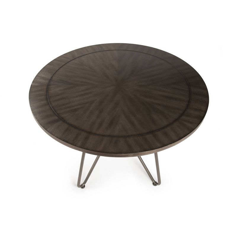 5pc Derek Extendable Dining Table Set Gray/Black - Steve Silver