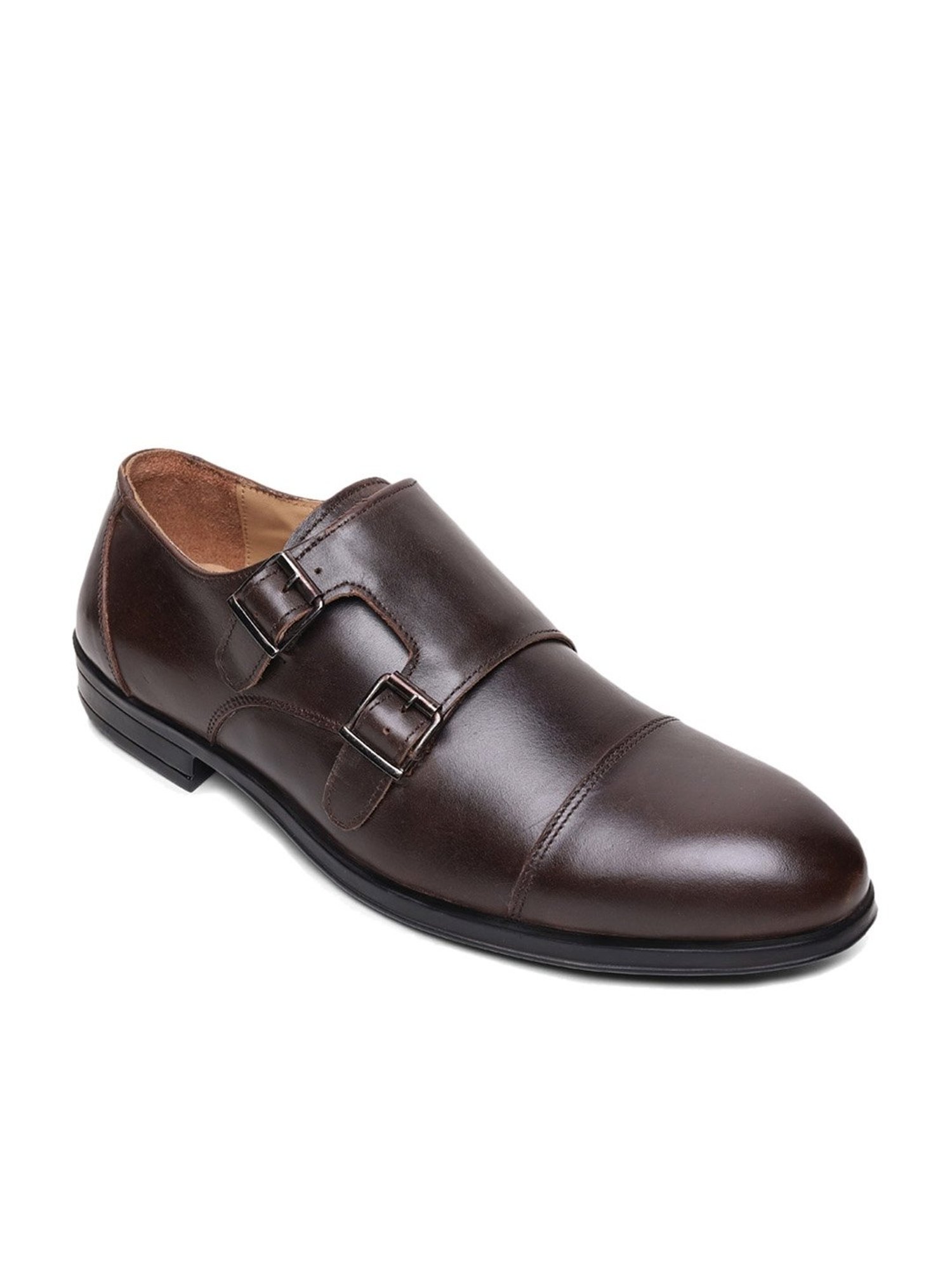 Teakwood Leathers Men's Brown Monk Shoes