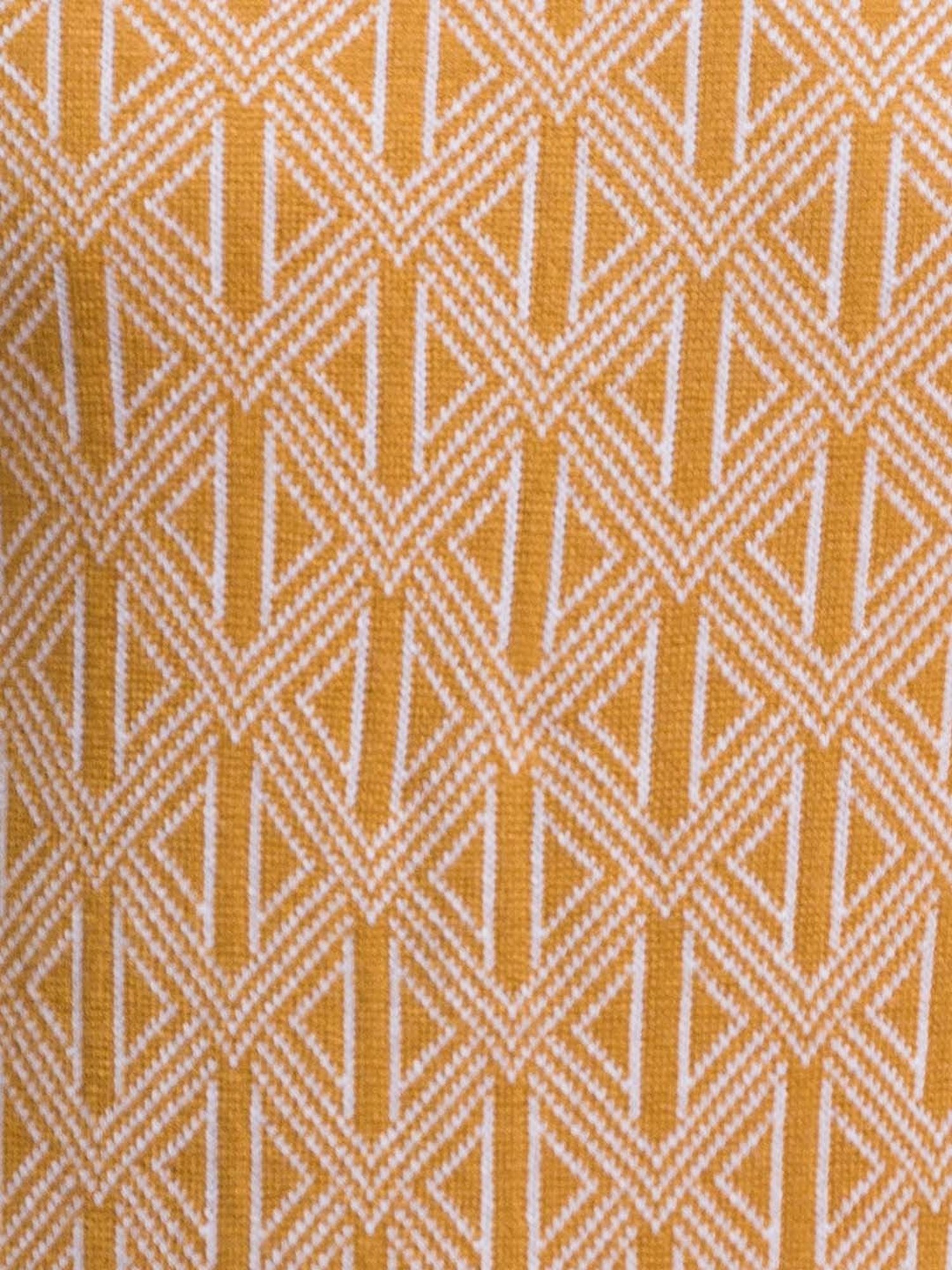 Parx Yellow Regular Fit Self Design Sweater