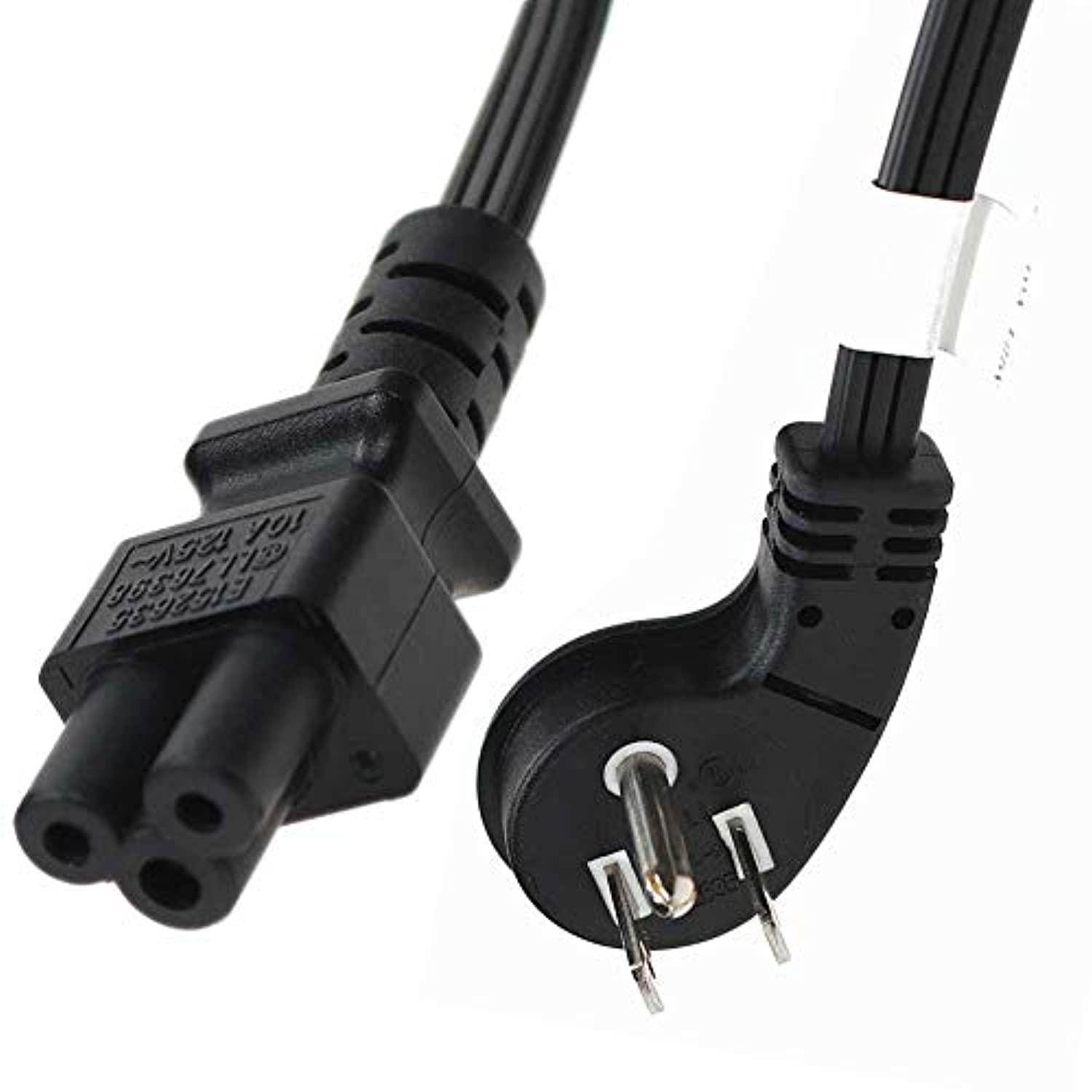 sf cable 2ft ultra low profile angle nema 5-15p to c5 straight power cord 3-slot 18/3 awg spt-2