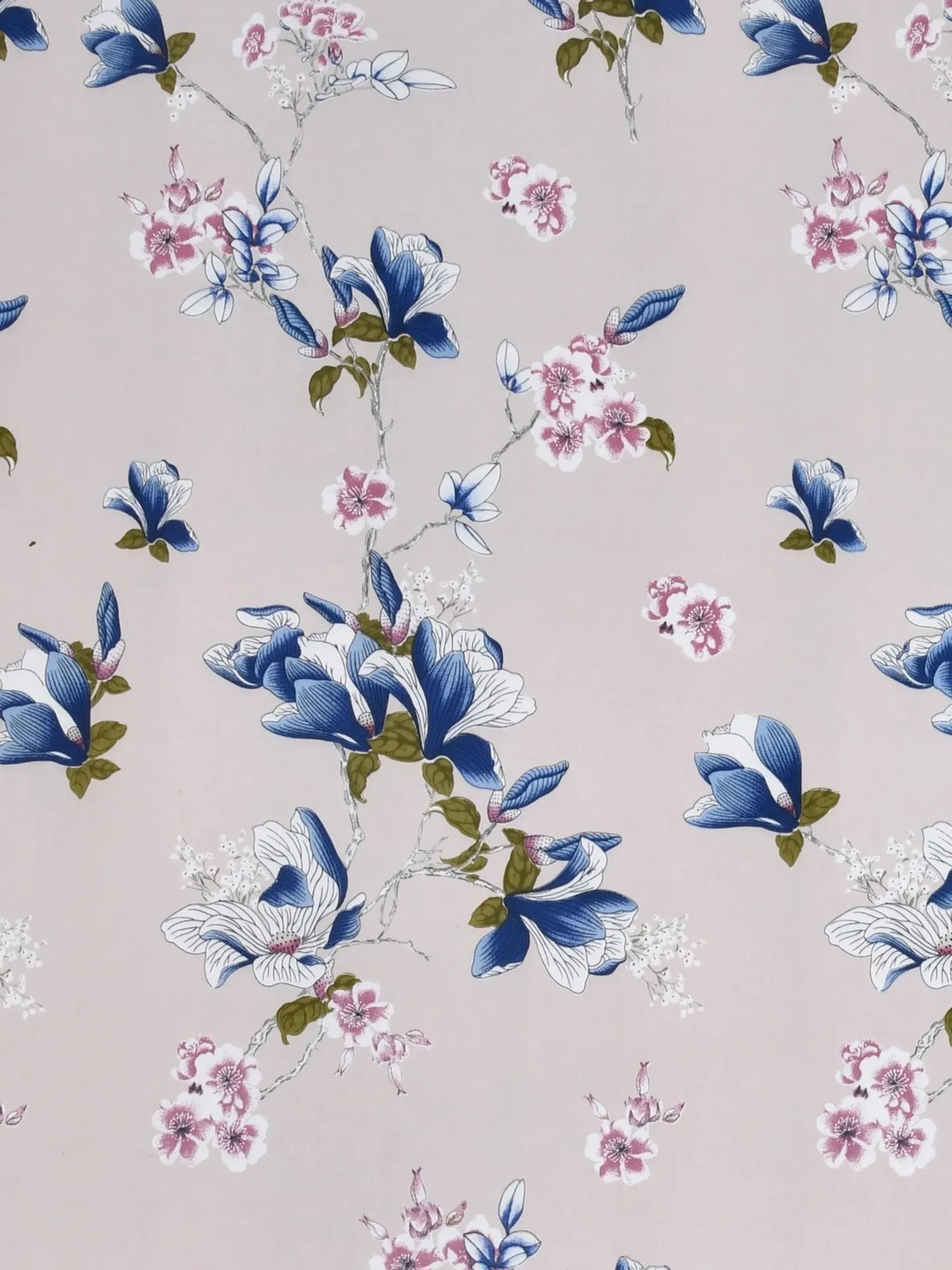 Living Roots Floral White 300 TC Cotton Bedsheet with 2 Pillow Covers