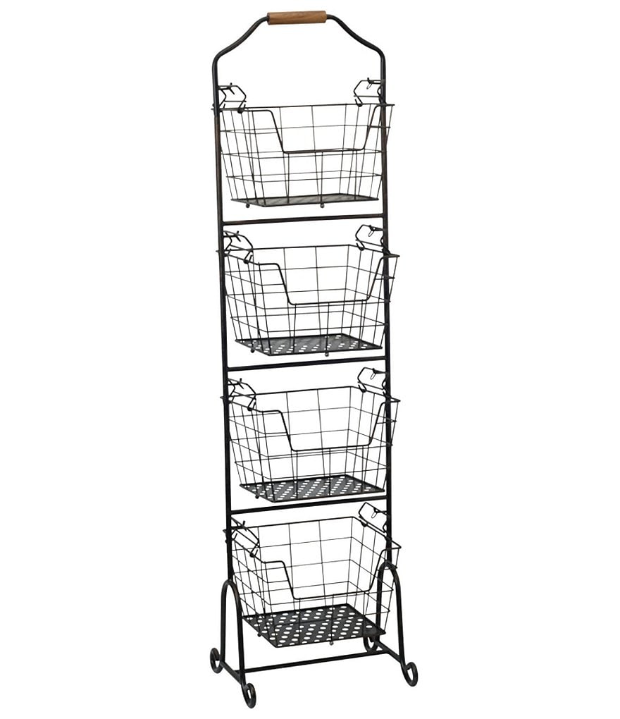 Gourmet Basics by Mikasa Avilla Picnic Plate Napkin and Flatware Storage Caddy with Paper Towel Holder
