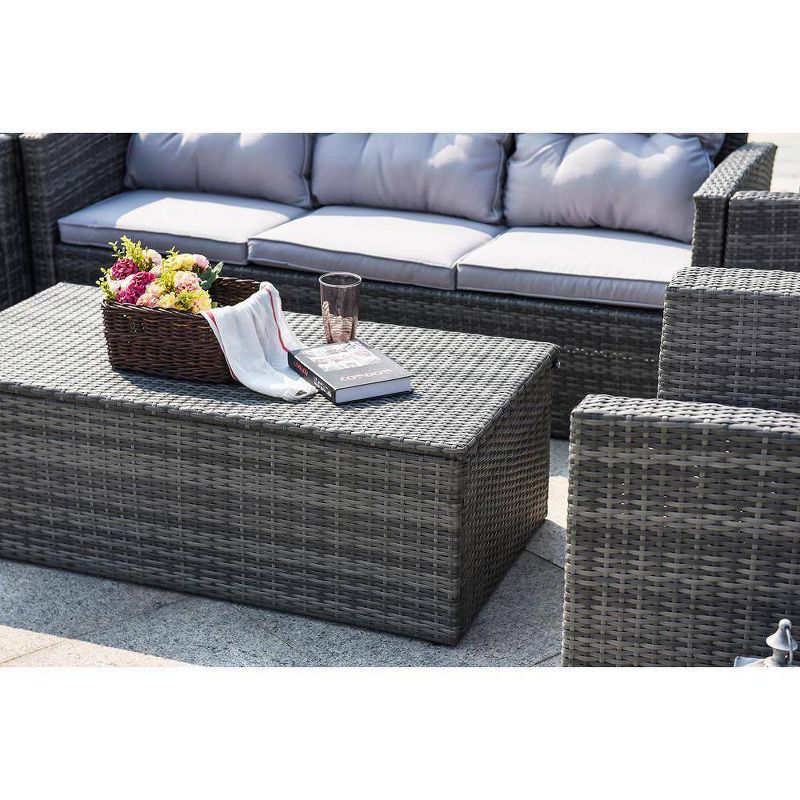 Baptist 6pc Patio Wicker Conversation Set - Direct Wicker