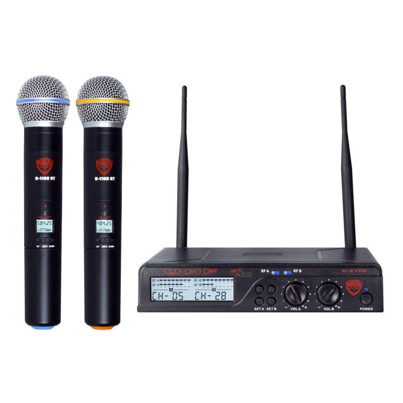 Nady U-2100 Dual HT 200-Channel UHF Wireless Handheld Microphone System