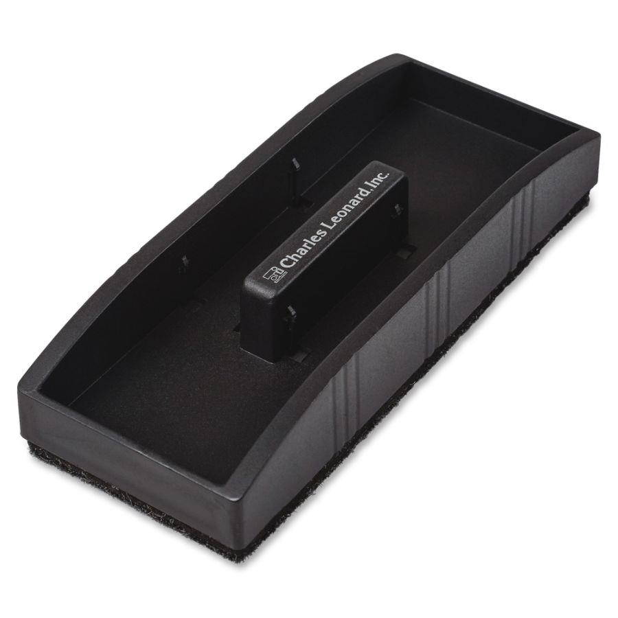 Charles Leonard, Inc White Board Eraser Magnetic 2"x5" Marker Holder Black 74530