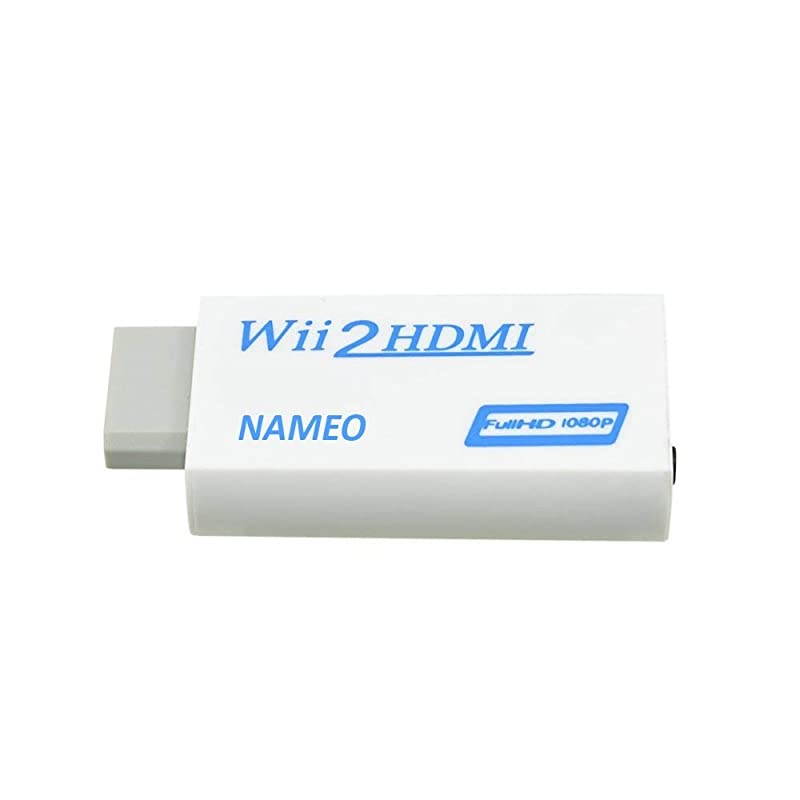 Wii to HDMI Adapter Converter Wii2HDMI Support 1080P 720P 35mm Audio Video Output Supports All Wii Display Modes WhiteBlue