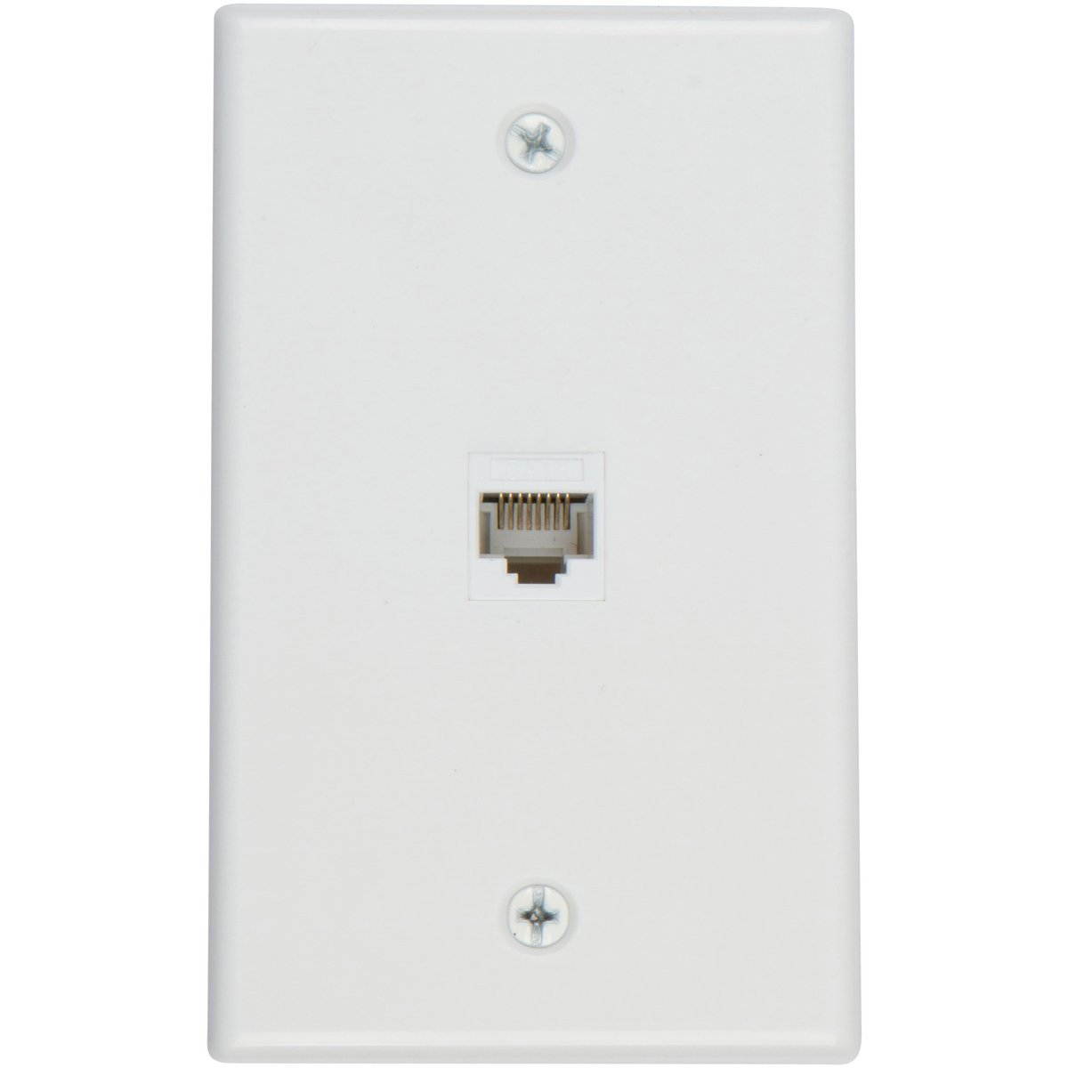 Buyer's Point 1 Port Cat6 Wall Plate, Female-Female  with Single Gang Low Voltage Mounting Bracket Device 1 Port White