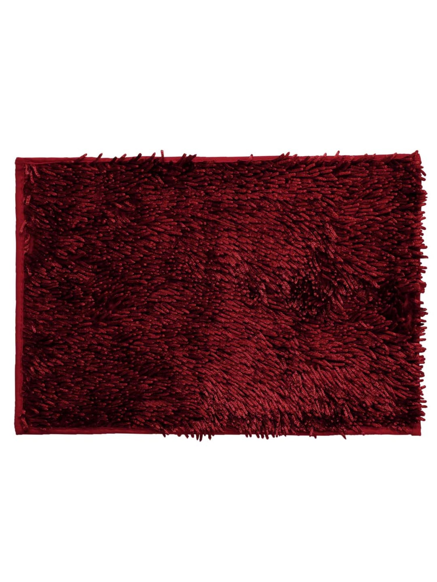 HOSTA HOMES Maroon Polyester Anti-Skid Door Mat - Set of 1