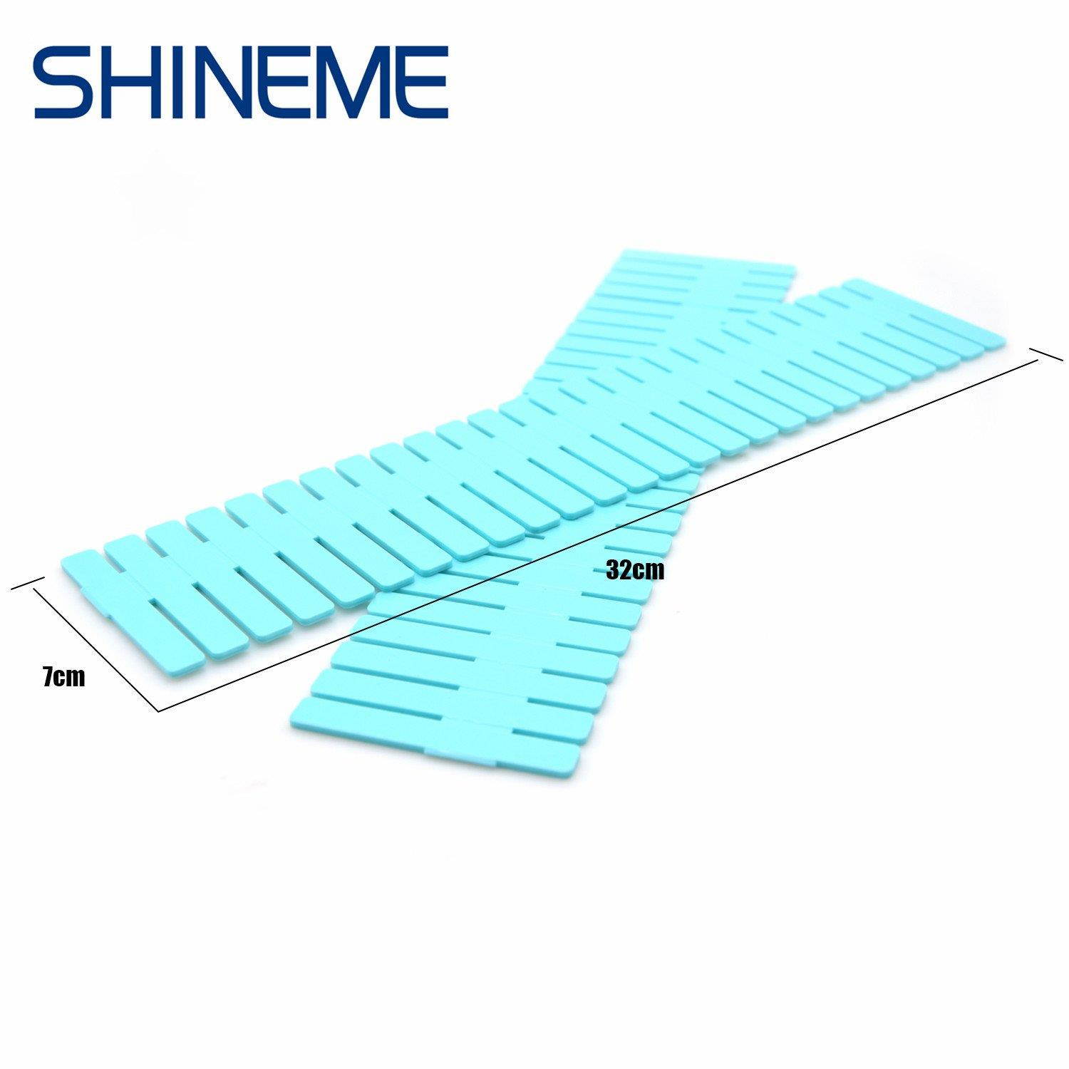 8pcs DIY Drawer Organizer/Drawer Divider Household Storage ShineMeThickening Housing Spacer Sub-grid Finishing Shelves for Home Tidy Closet Stationary Makeup Socks Underwear Scarves(blue)