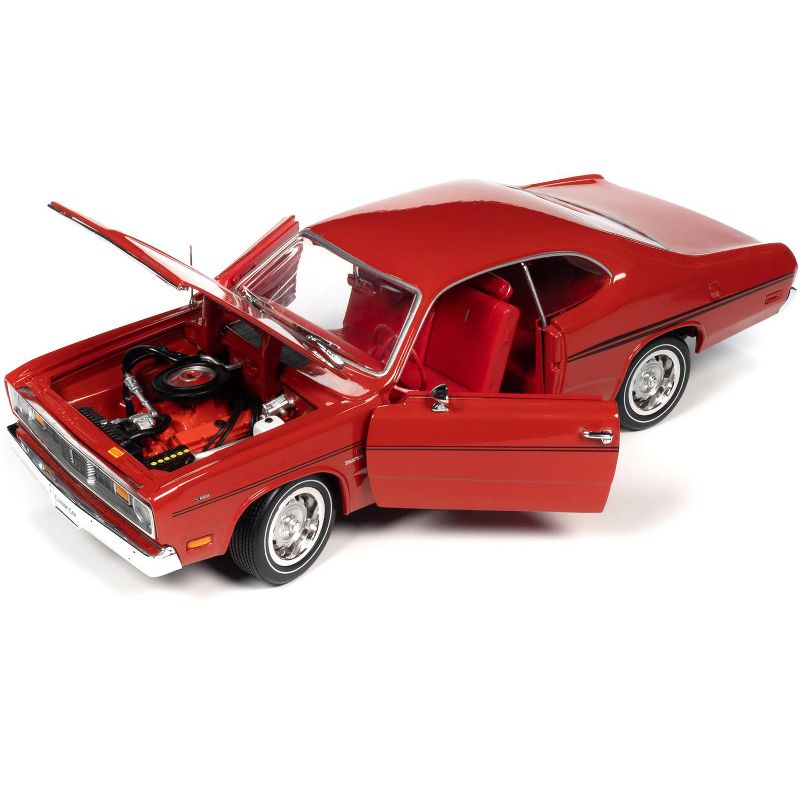 1970 Plymouth Duster 340 Red w/Red Interior & Black Stripes "Hemmings Classic Car" Cover Car (September 2007) 1/18 Diecast Model Car by Autoworld