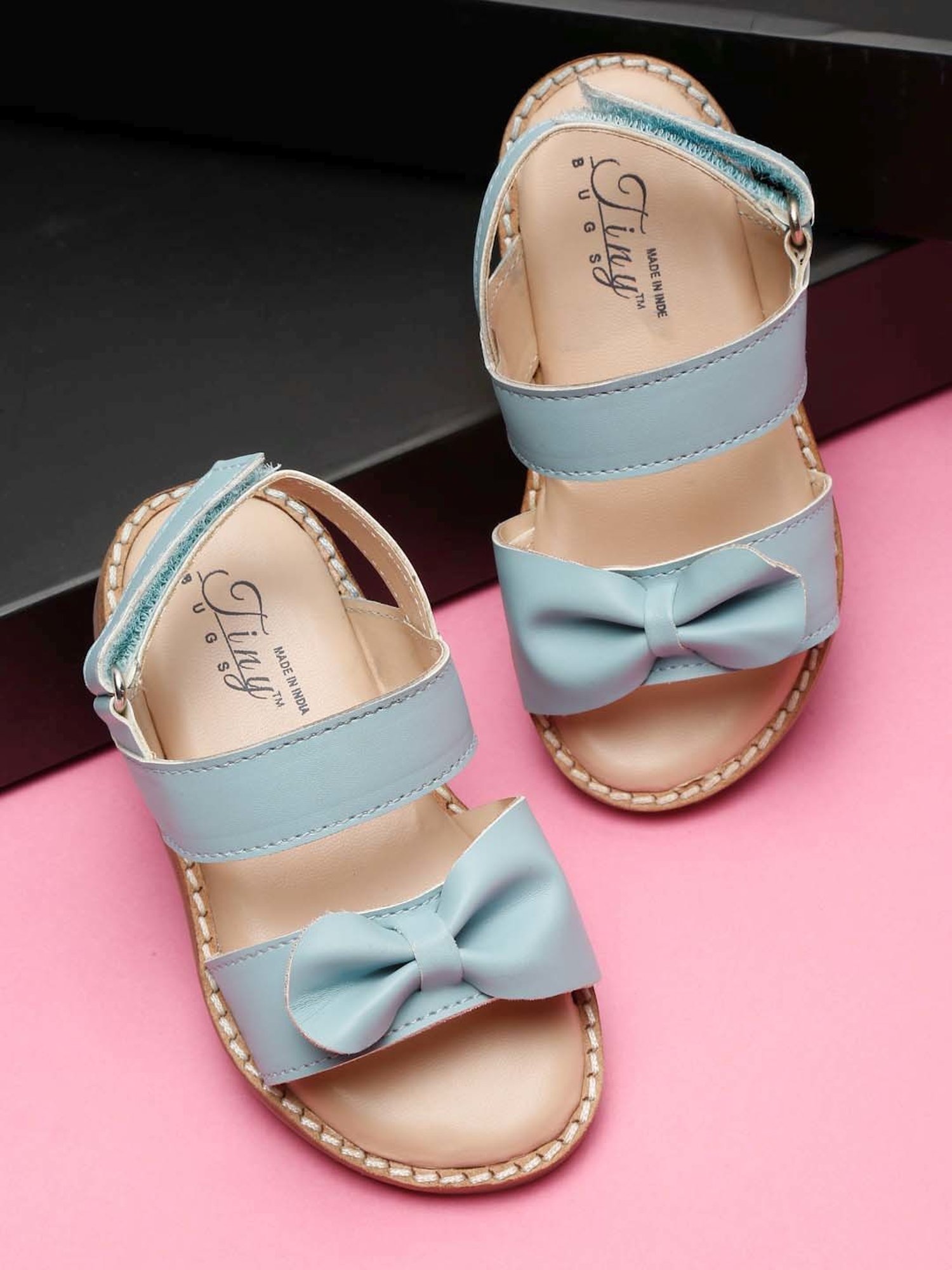 Tiny Bugs Kids Blue & Beige Casual Sandals