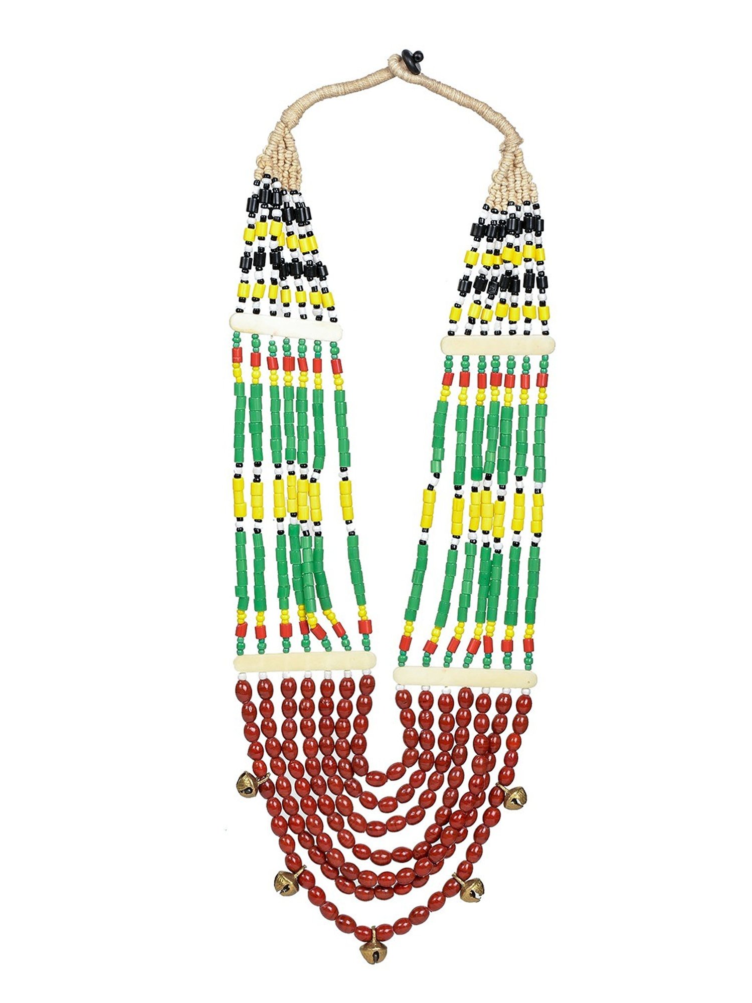 Imli Street Multicolor Vintage Naga Beaded Tribal Necklace