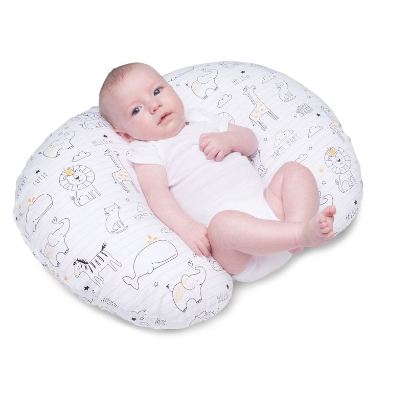 Boppy Original Nursing Pillow Cover - Gray Gold Giraffes