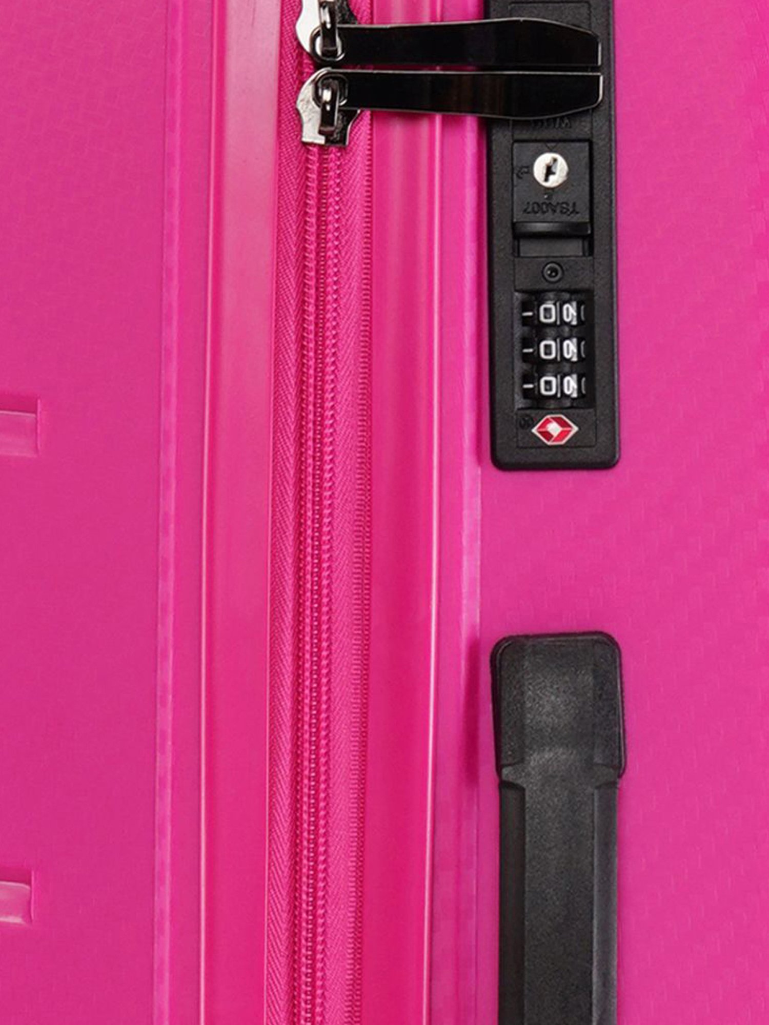 Swiss Brand Matterhorn Pink Textured Hard Medium Trolley Bag - 26 cm