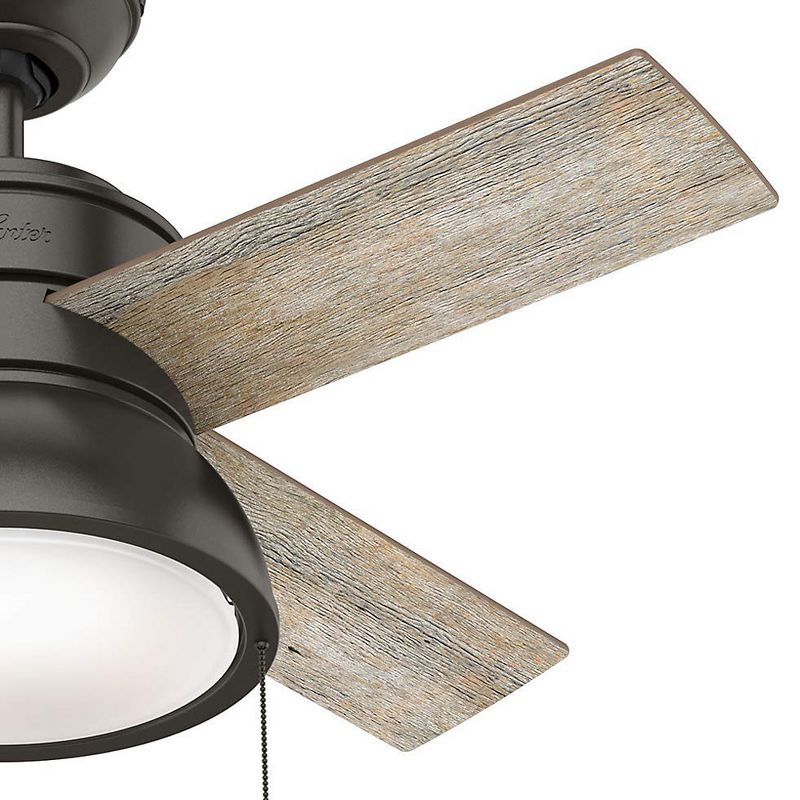 Hunter Fan Company Loki 36-Inch Small Living Room Home Ceiling Fan with LED Light, Noble Bronze