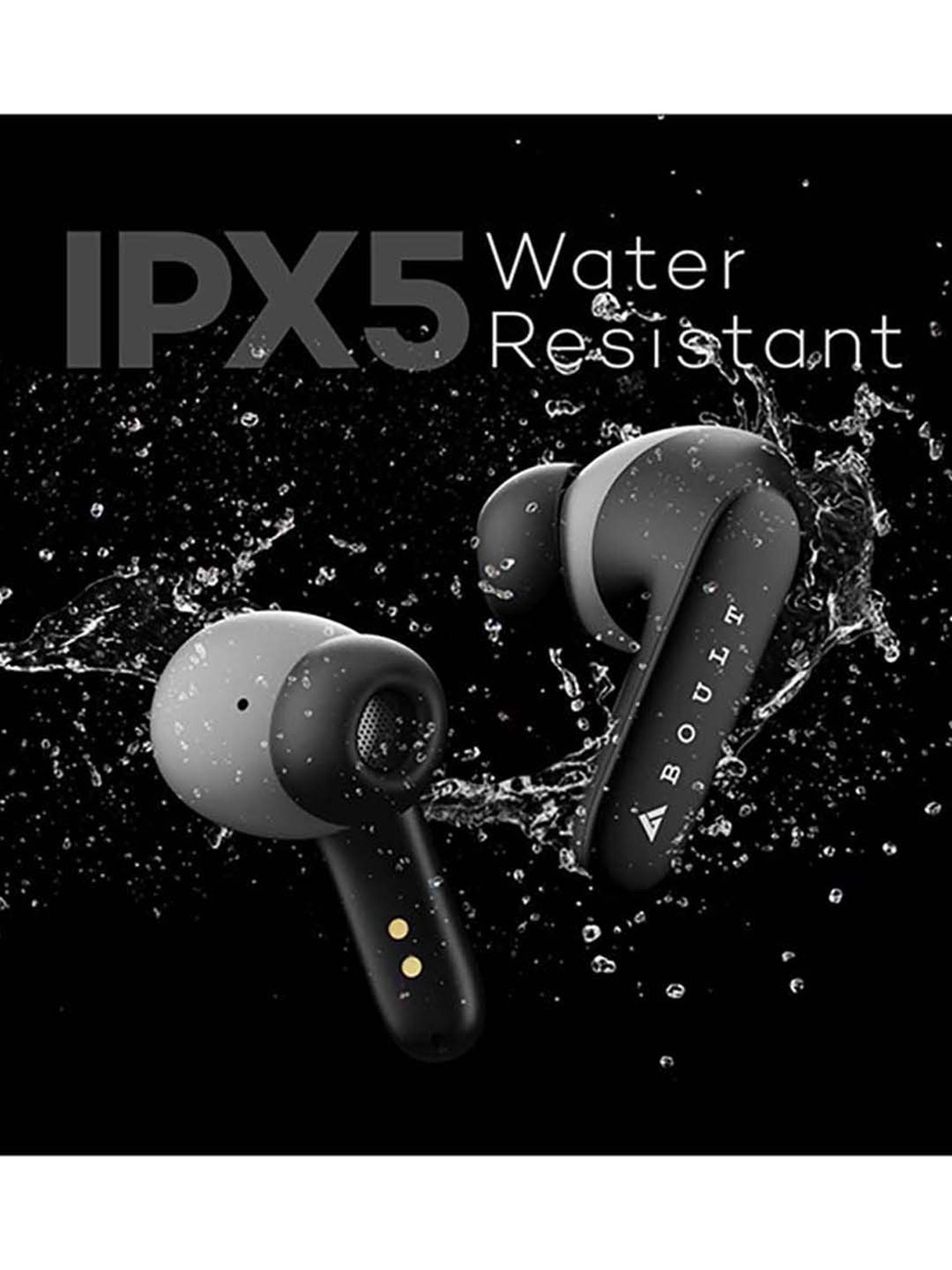 Boult Audio AirBass Y1 True Wireless Bluetooth Earbuds with Mic (Black)