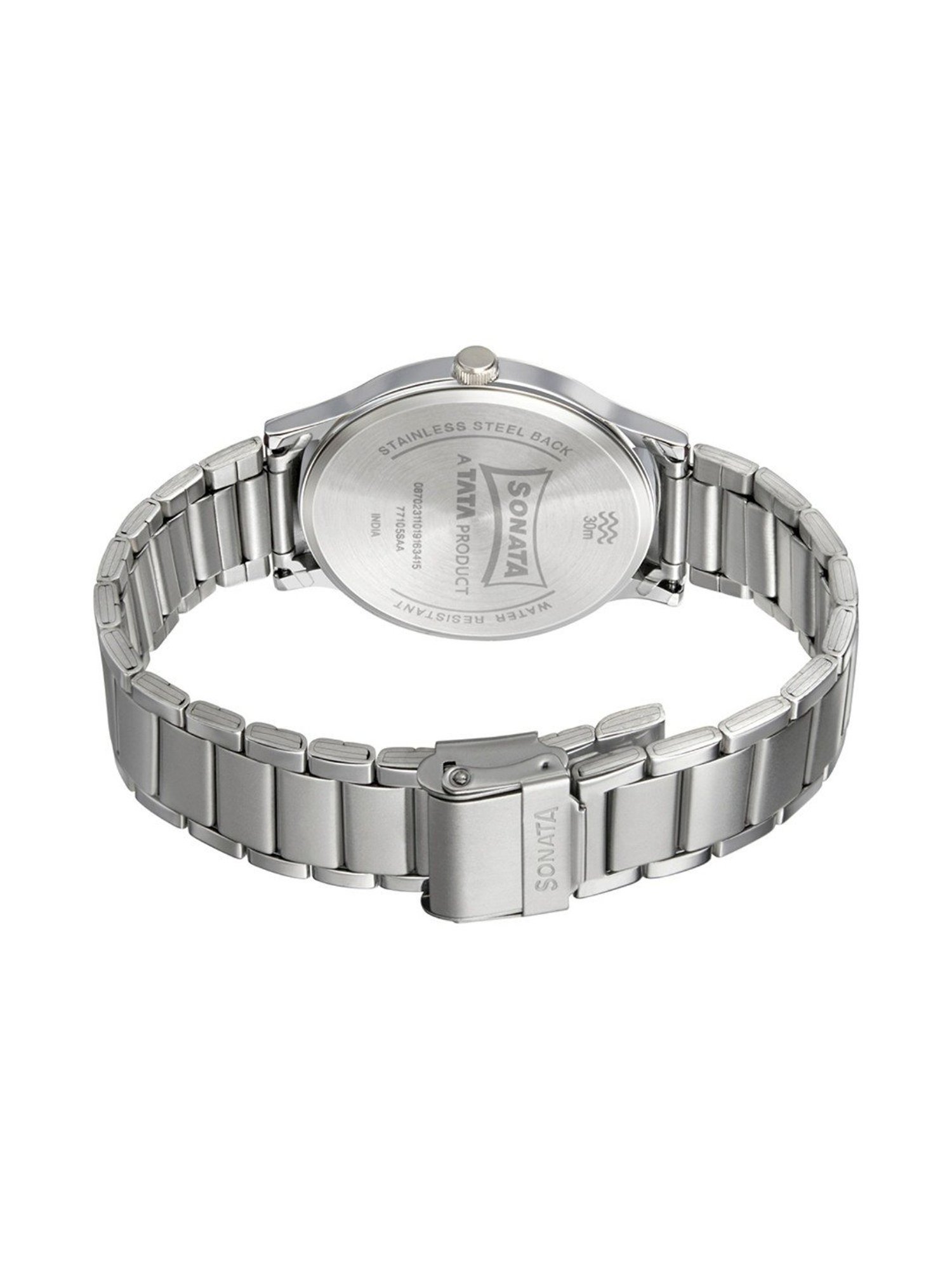 Sonata NR77105SM02W Smart Plaid Analog Watch for Men