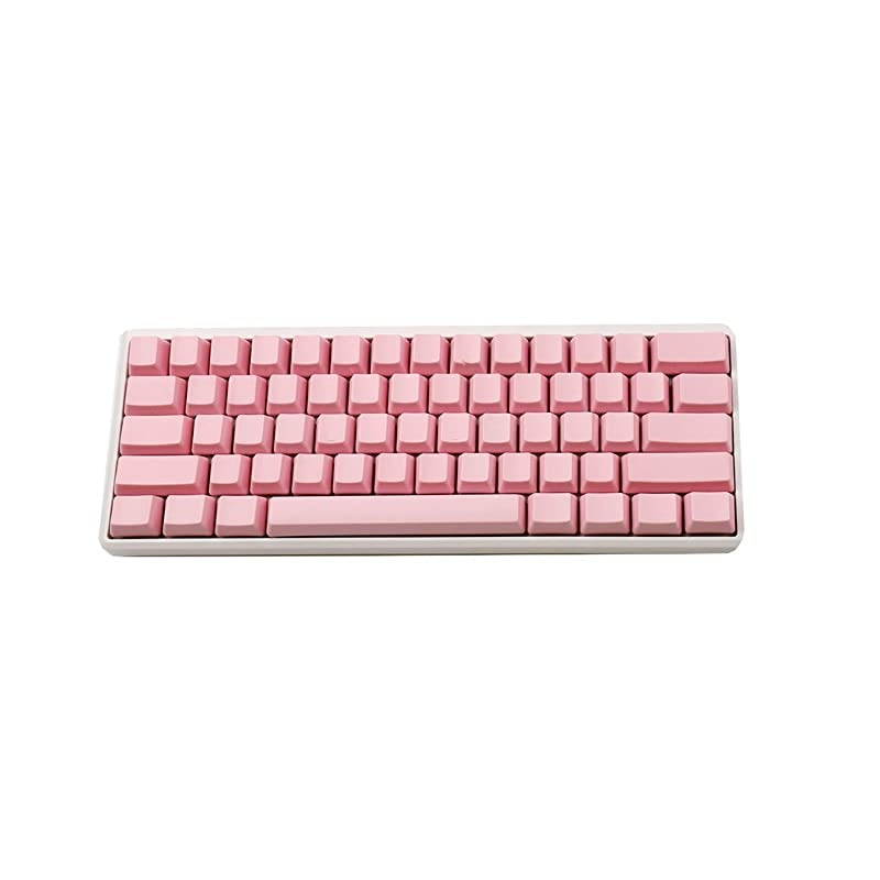 Thick PBT OEM Profile 61 ANSI Keycaps for MX Switches Mechanical Keyboard Pink
