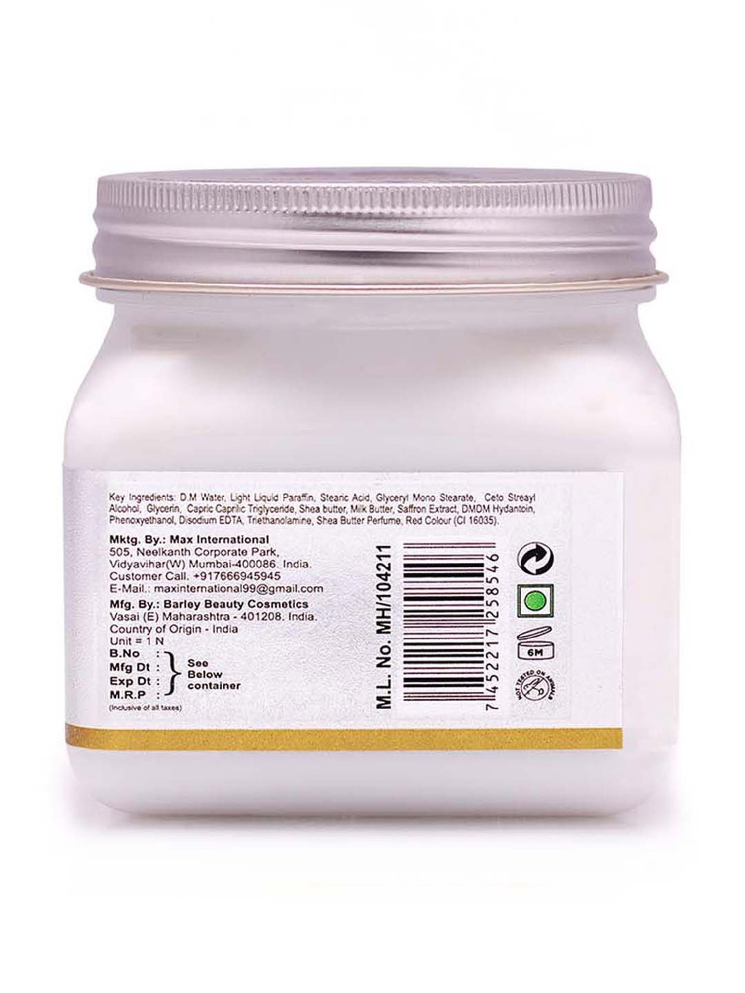 Milk & Saffron Hand Cream with Shea butter - 380 ml