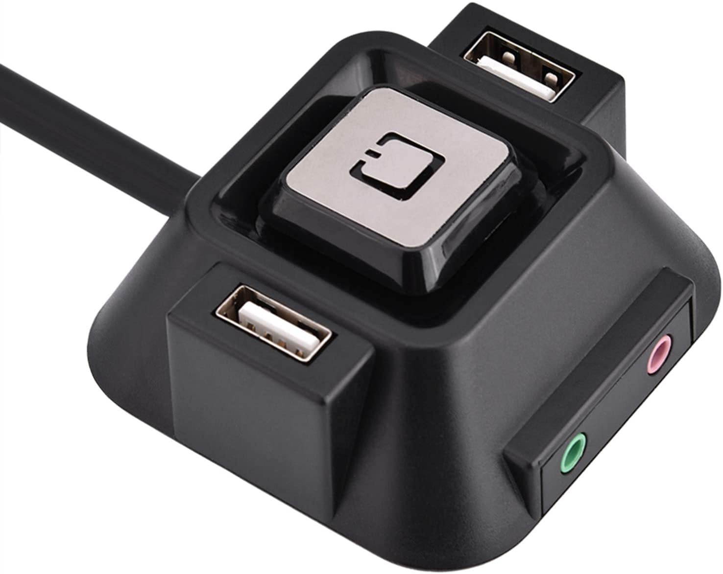 AYNEFY Desktop PC Switch Button, Desktop PC Switch Microphone Interface for Families for Internet Cafes