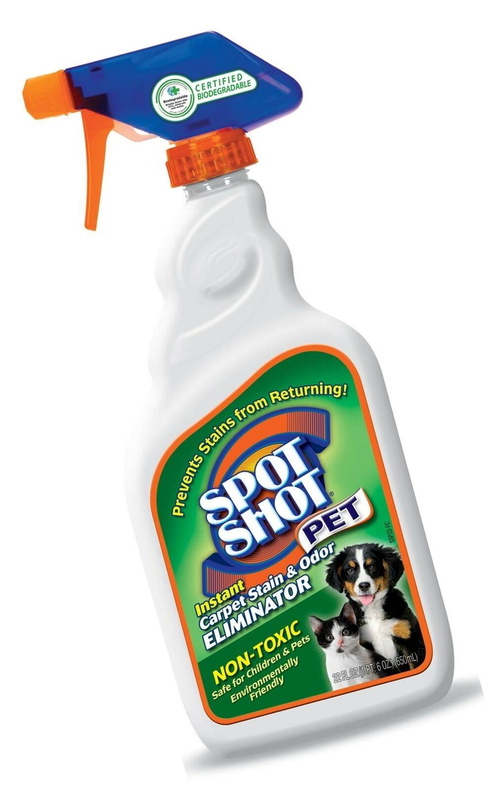 Spot Shot Pet Instant Carpet Stain & Odor Eliminator, 22 OZ [Non-Aerosol Trig...