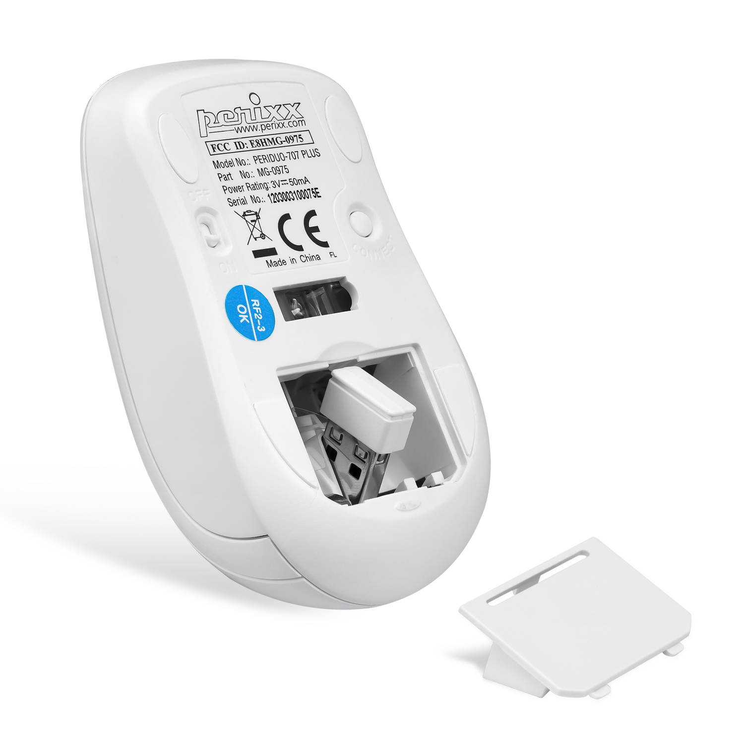 Perixx PERIDUO-712 Wireless Mini Keyboard and Mouse Set, Portable Compact Size 13 Multimedia Hot Keys Keyboard and 1000 DPI Optical Mouse Combo, Black, US Layout