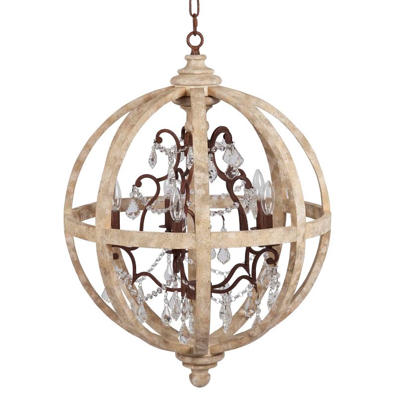 Guinevere Chandelier Ceiling Light Rustic Brown- Thy-Hom