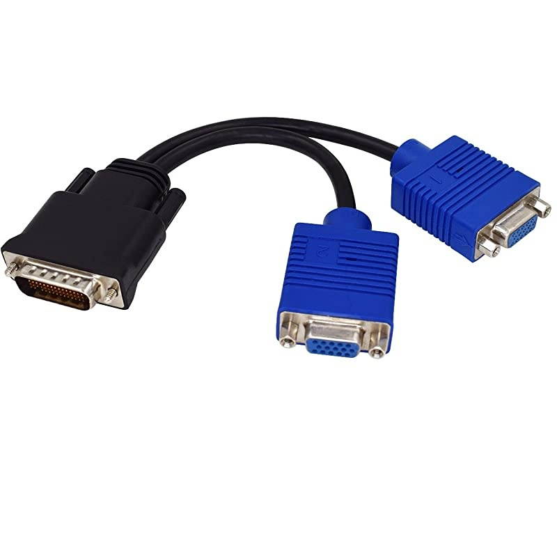 DMS59 Pin Male to Dual VGA Female Y Splitter Adapter Cable