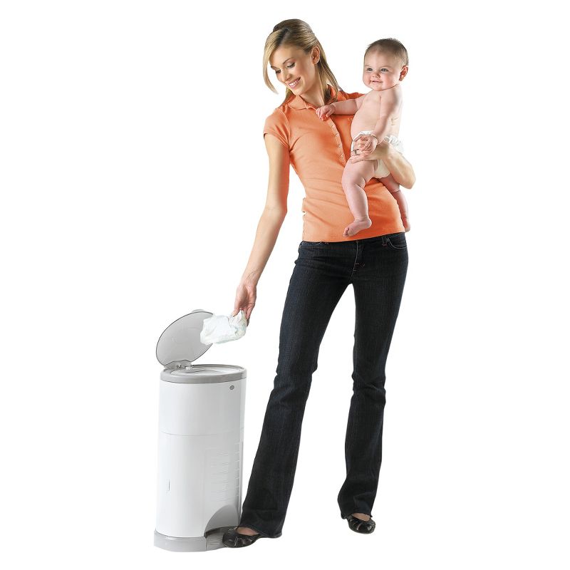 Dekor Plus Hands Free Diaper Pail - White