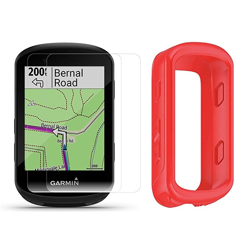 Edge 530 Cycle GPS with Protective Silicone Case & HD Tempered Glass Screen Protectors (x2) Bundle | Navigation, Bike Mounts, TrainingPeaks, VO2, Incident Detection | Bike Computer (Black Case)