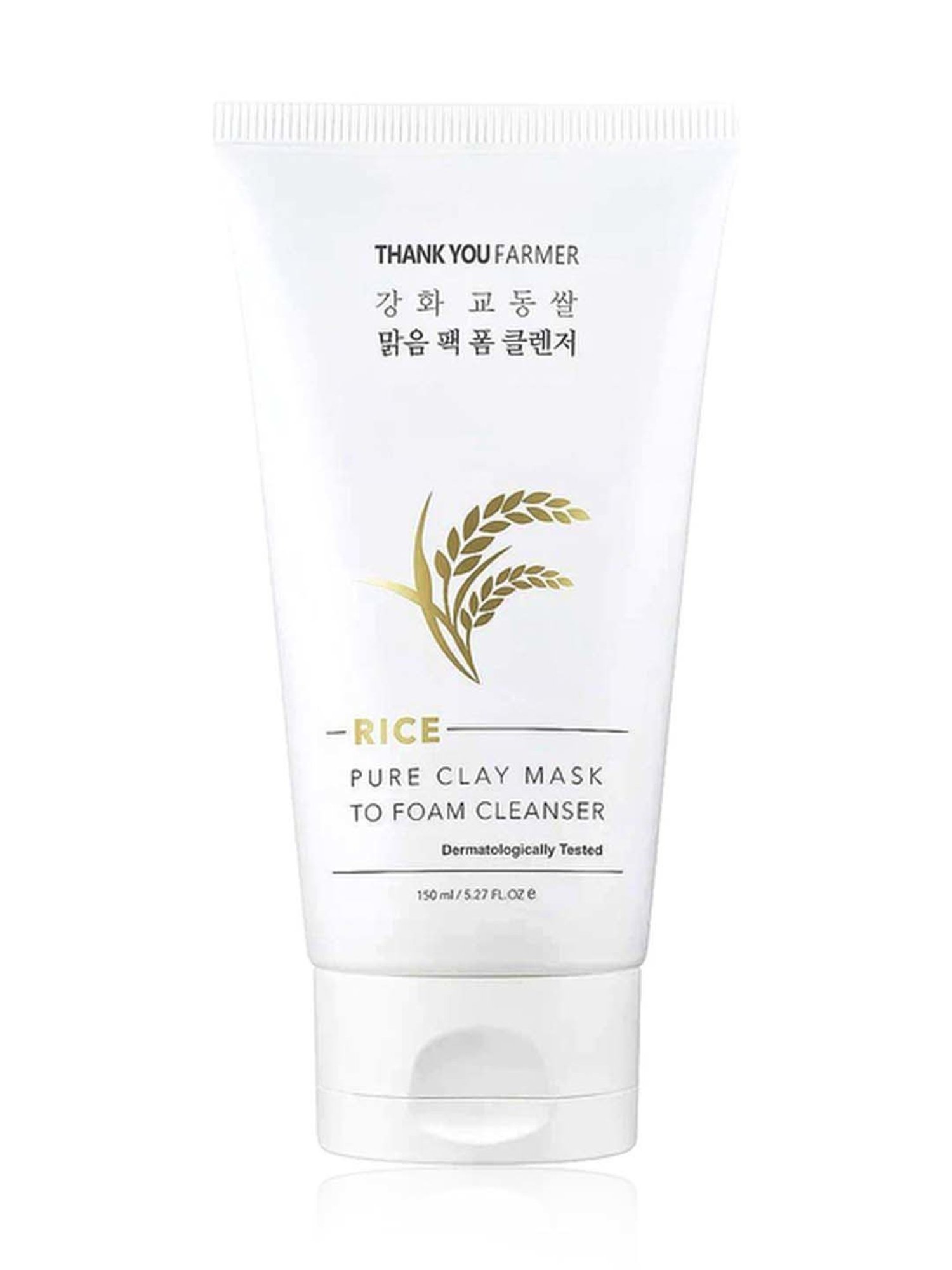 Thank You Farmer Rice Pure Clay Mask To Foam Cleanser - 150 ml