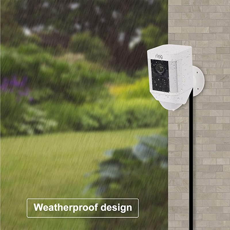 Adapter Compatible Ring Spotlight Cam Battery with 25Ft75m Weatherproof Outdoor Cable to Continuously Charge Your Home Security Camera No Need to Change The Batteries Black