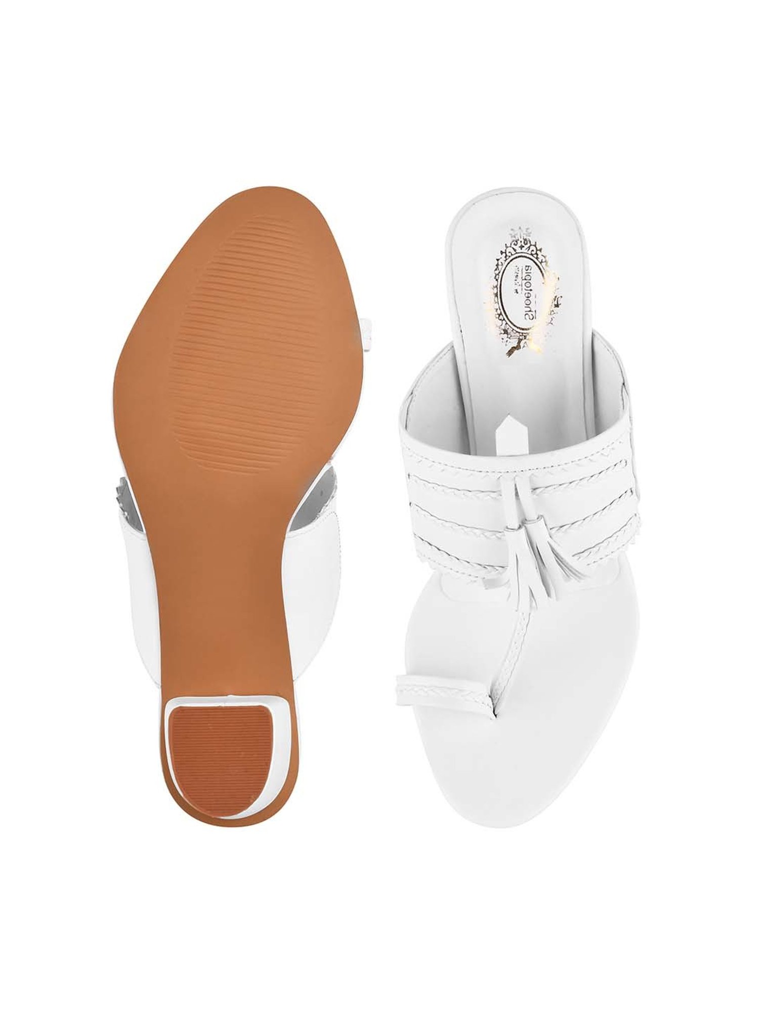Shoetopia Kids White Toe Ring Sandals