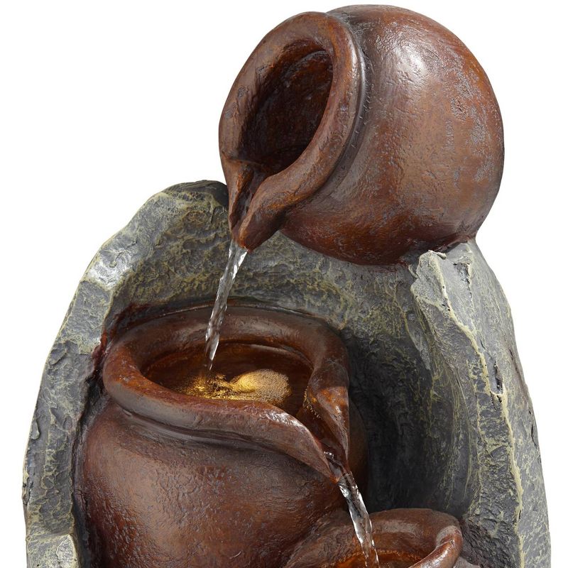 Chatsworth Two Tier Solar On Demand Fountain with Weathered Stone - Smart Solar