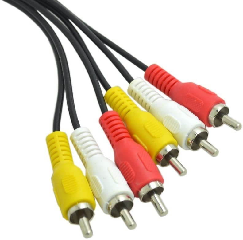 Oiyagai 1Pc RCA Cable 3 RCA Female Jack to 6 RCA Male Plug Splitter Audio Video Av Adapter Cable10 Inches
