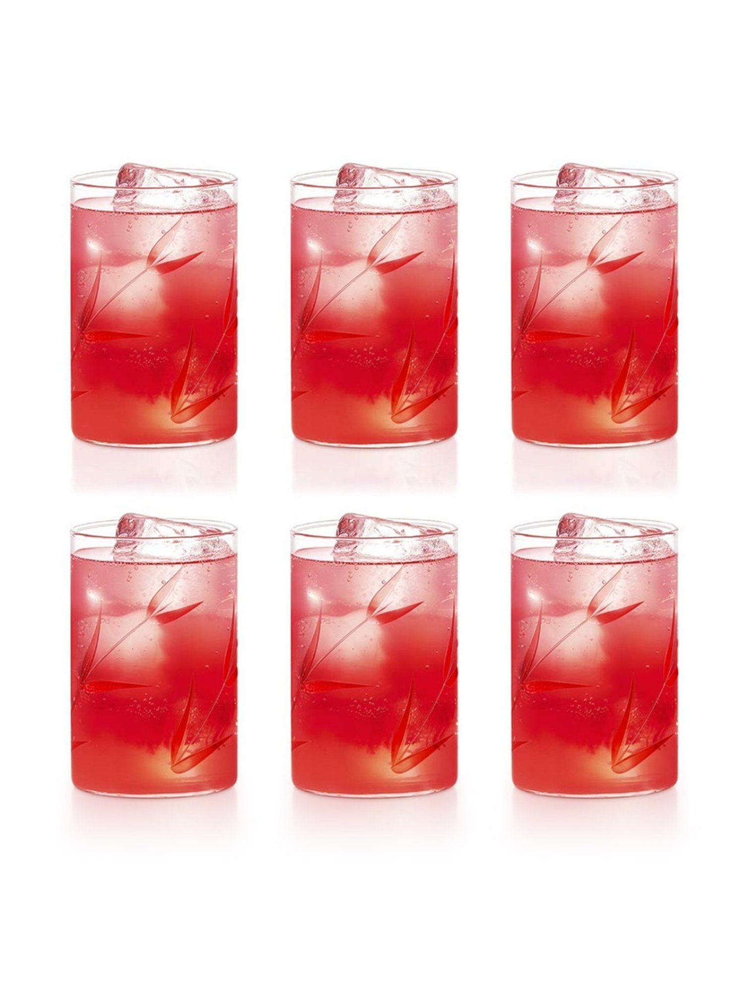 Borosil Transparent Glass Everyday Glasses - Set of 6 (295ml)