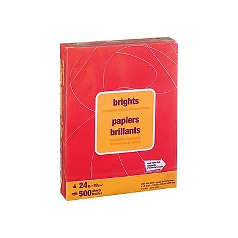 MyOfficeInnovations Brights 24 lb. Colored Paper Red 500/Ream 733081