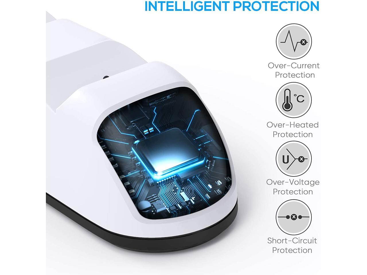 PS5 Charging Station, PS5 Controller Charger Station for Dualsense Controller, Upgrade PS5 Controller Charger, Dual Playstation 5 Charging Station - White