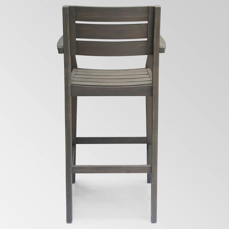 Ariesa 3pc Outdoor Bar Set - White & Gray - CosmoLiving