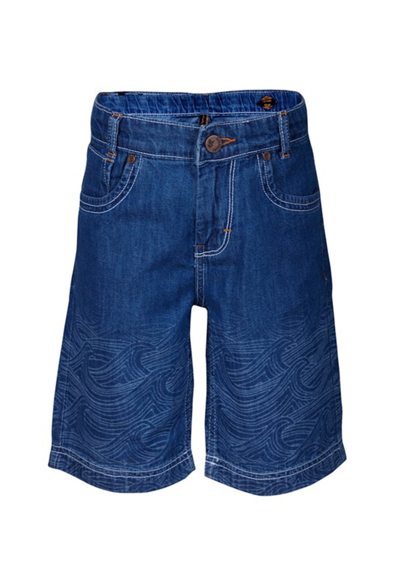 Superyoung Boys Dark Blue Printed Bermuda